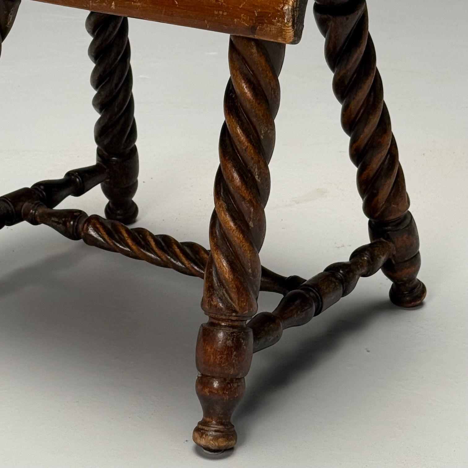 Quercia Sgabello da mungitura svedese di metà secolo moderno, provinciale, Oak, Svezia, 1900 in vendita