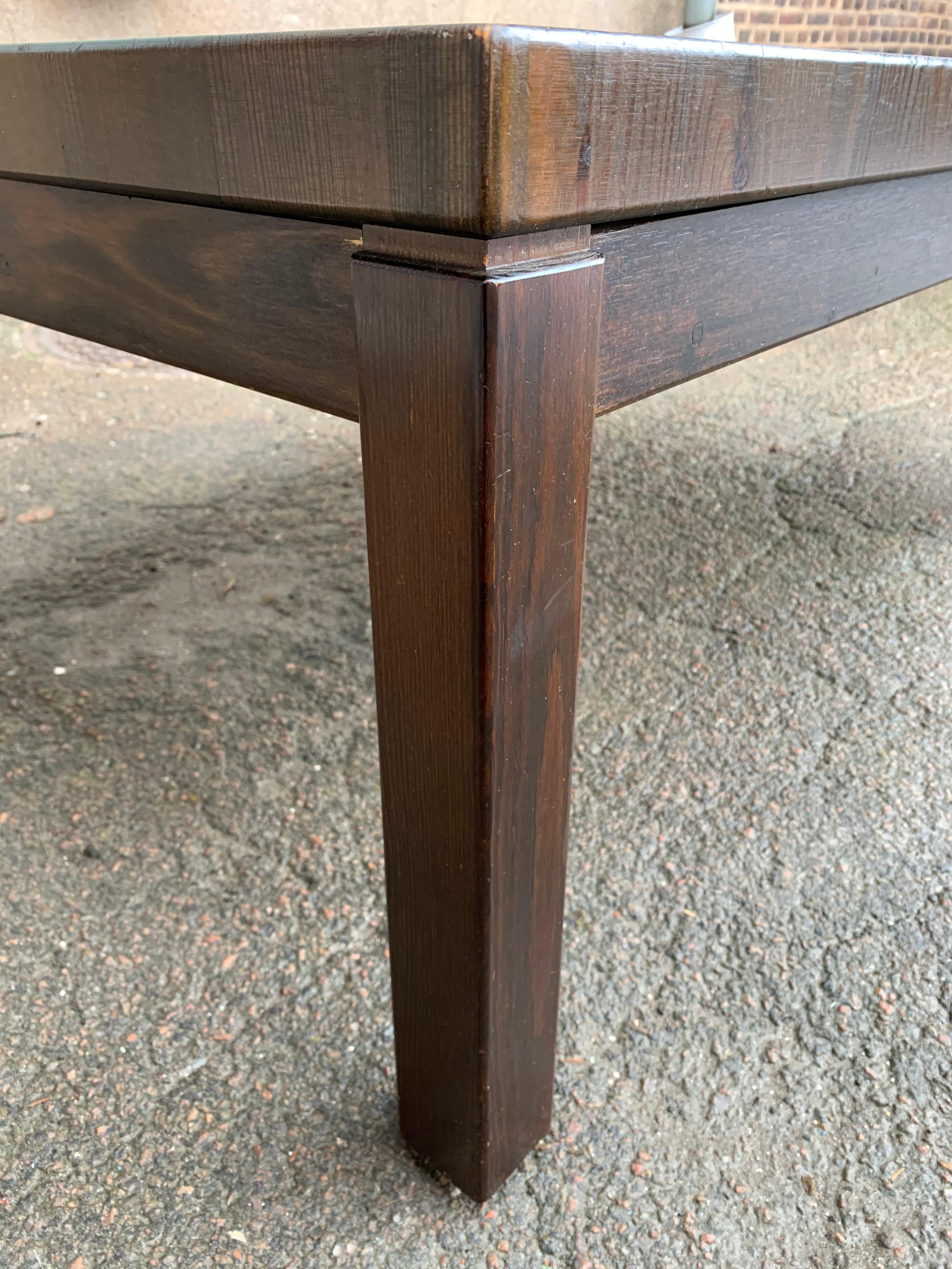 Swedish Mid-Century Modern Rectangular Cocktail Table in Pine For Sale 6