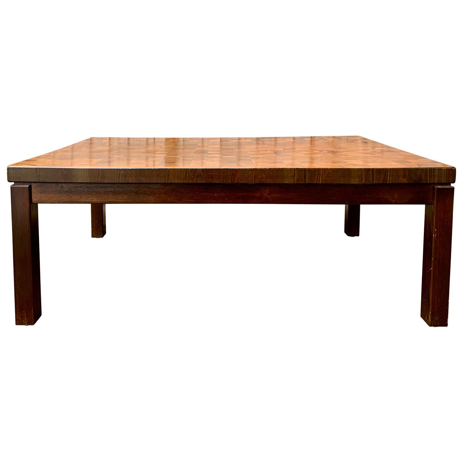 Swedish Mid-Century Modern Rectangular Cocktail Table in Pine In Good Condition For Sale In Haddonfield, NJ