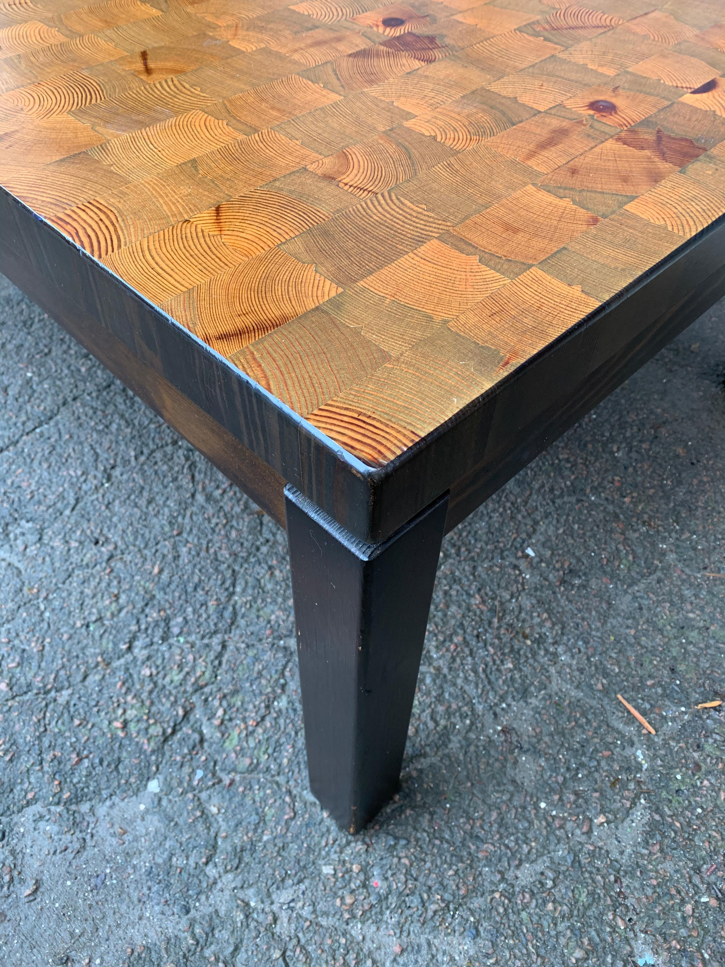 Swedish Mid-Century Modern Rectangular Cocktail Table in Pine For Sale 4