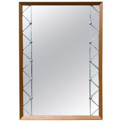 Swedish Mid-Century Modern Rectangular Wall Mirror, circa 1950