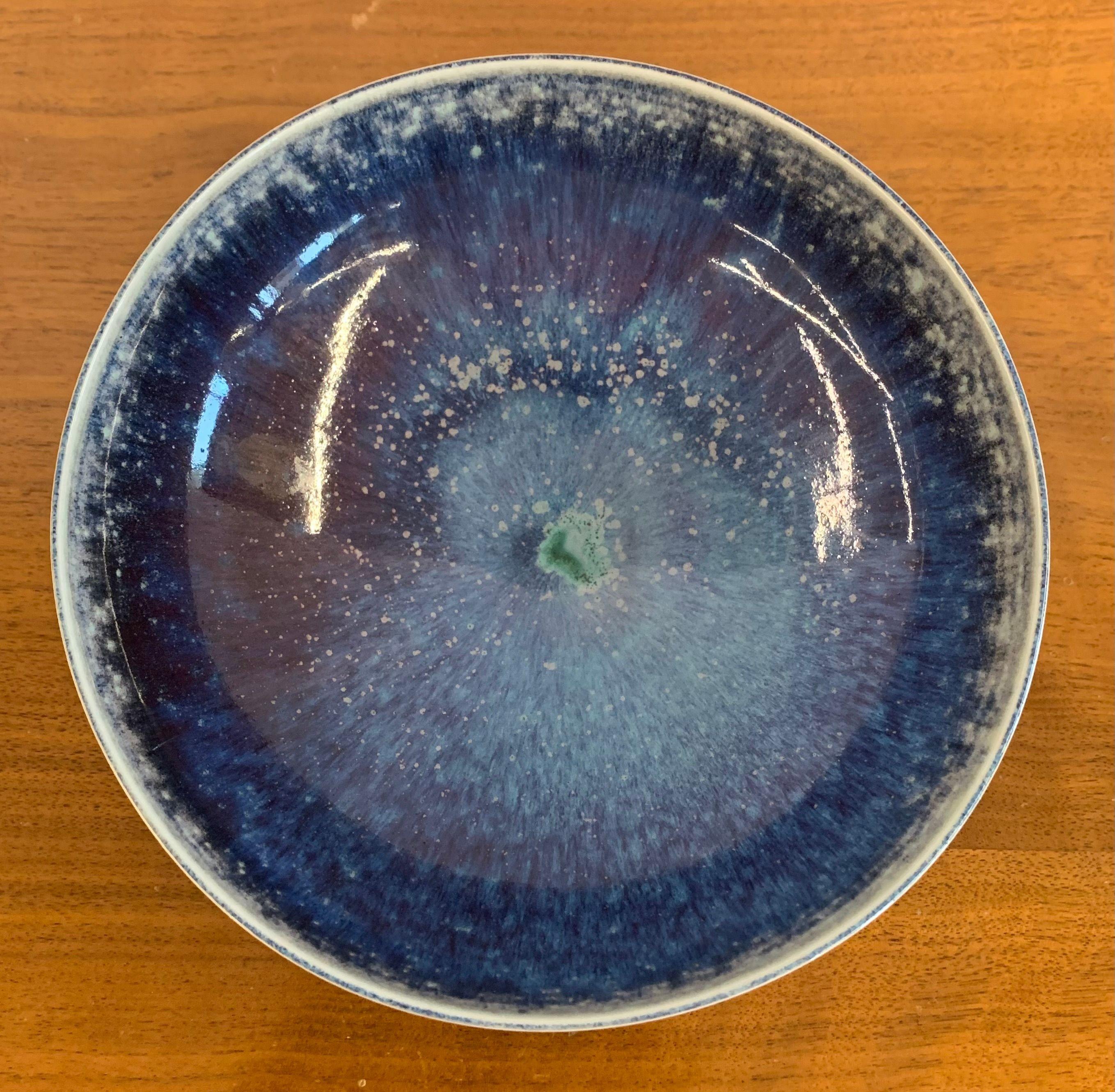 Berndt Friberg, Mid-Century Modern, Bowls, Blue Ceramic, Sweden, 1973 For Sale 7