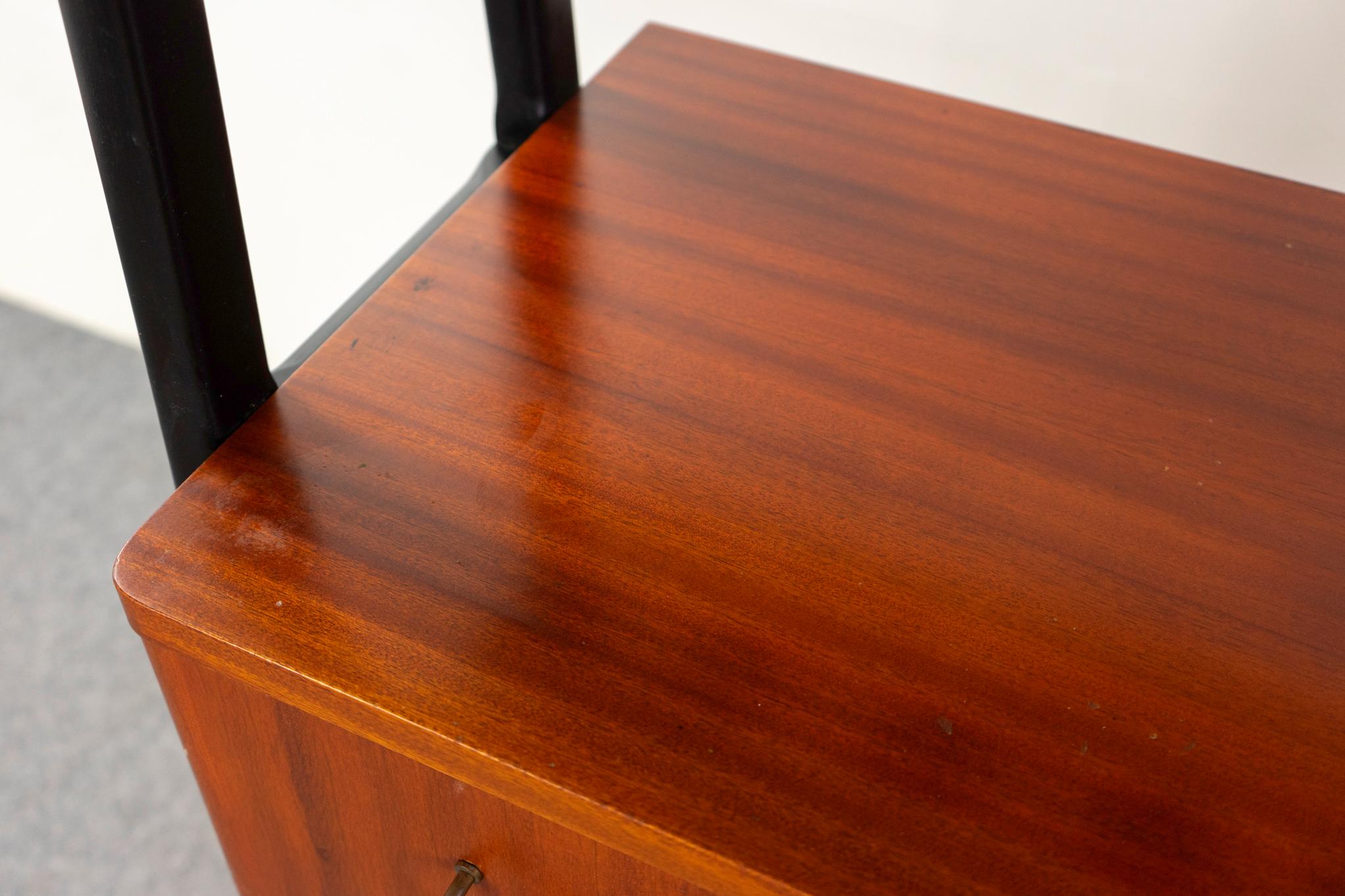 Mid-20th Century Swedish Mid-Century Modern Tall Mahogany Bookcase/Cabinet For Sale