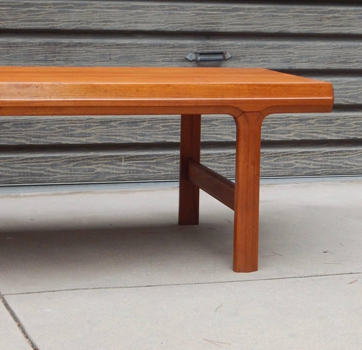 Swedish Mid-Century Modern Teak Coffee Table with Hidden Side Drawers For Sale 8