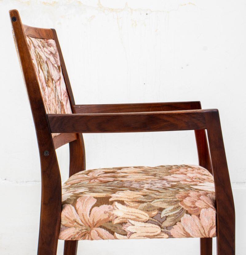 Upholstery Swedish Mid-Century Modern Teak Dining Chairs, 6
