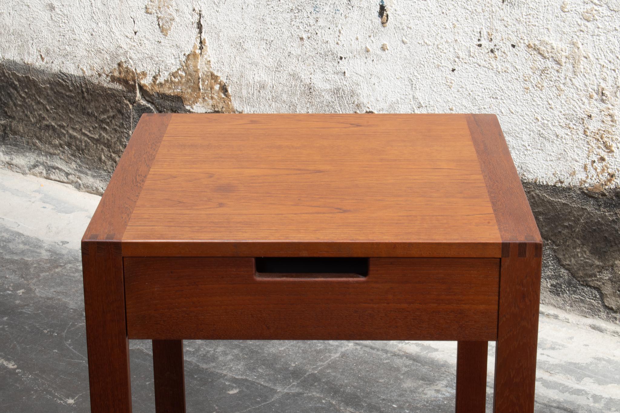Swedish Mid-Century Modern Teak Night Stand Side Table With Drawer 2