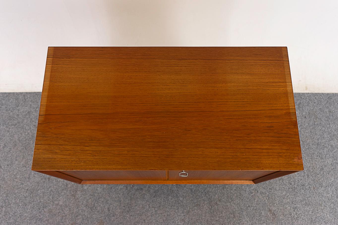 Veneer Swedish Mid-Century Modern Teak & Oak Cabinet For Sale