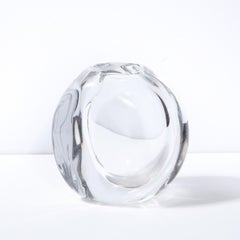 Jarrón sueco de cristal translúcido moderno de mediados de siglo, de Göran Wärff para Kosta Boda