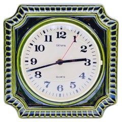 Schwedische Mid-Century-Modern-Wanduhr, Carl Westh Design, Genfa Deutschland