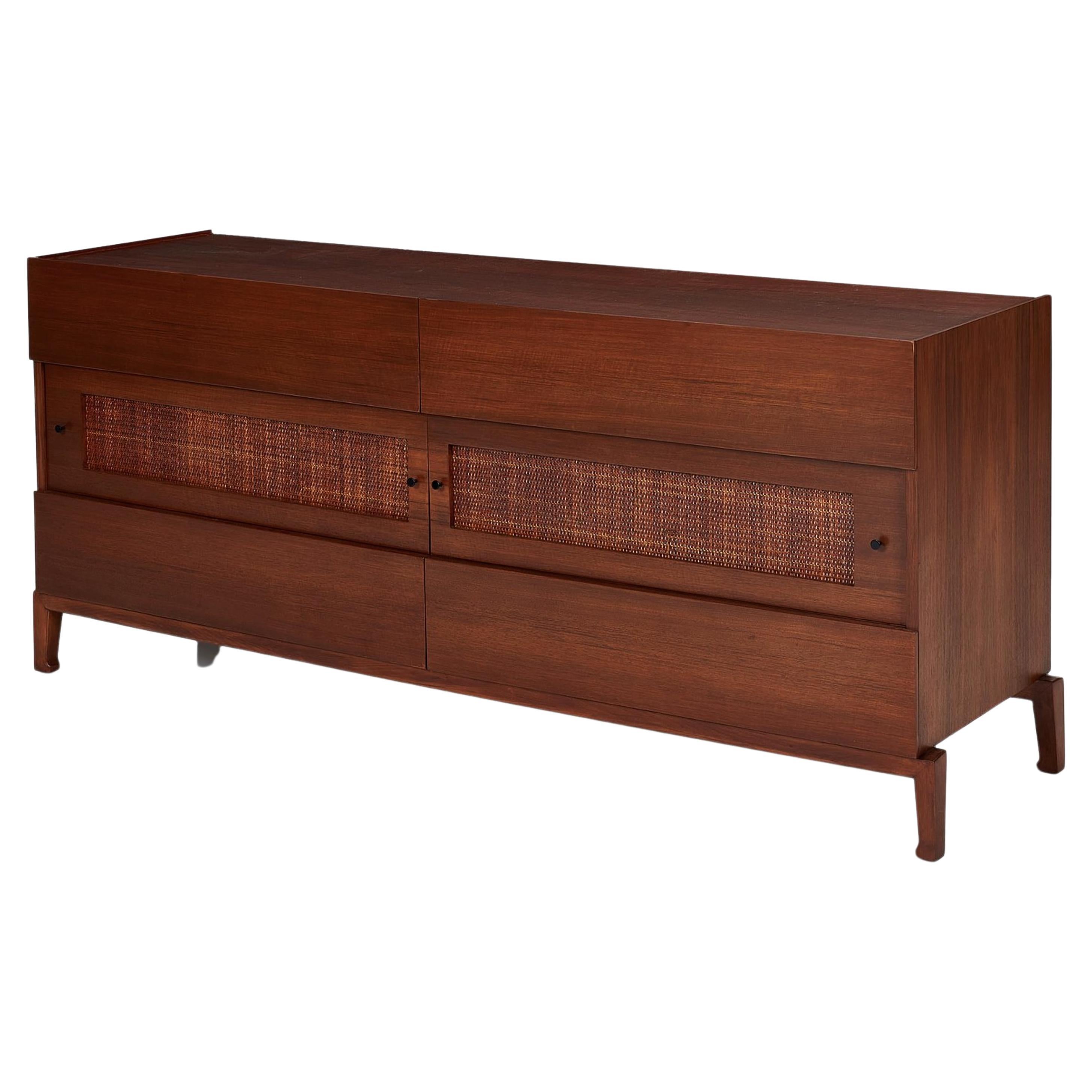 Swedish Mid Century Modern Walnut Dresser by Edmond J. Spence, c1950s