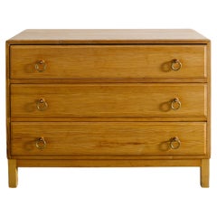 Vintage Swedish Mid Century Modern Wooden Chest of Drawers in Pine Produced, 1940s 