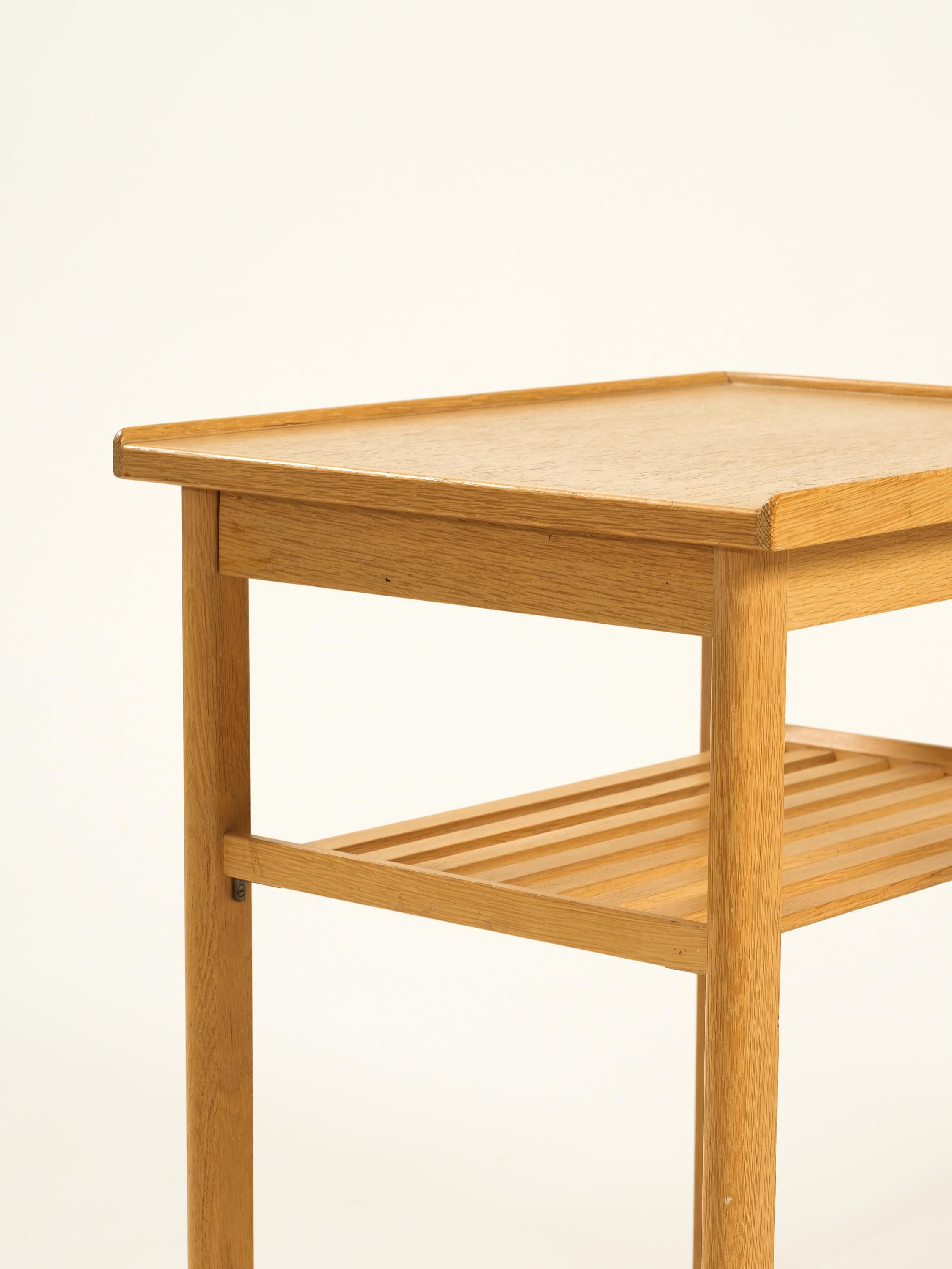 Scandinavian Modern Swedish Mid-Century Oak Bedside Tables, 1960s, Set of 2