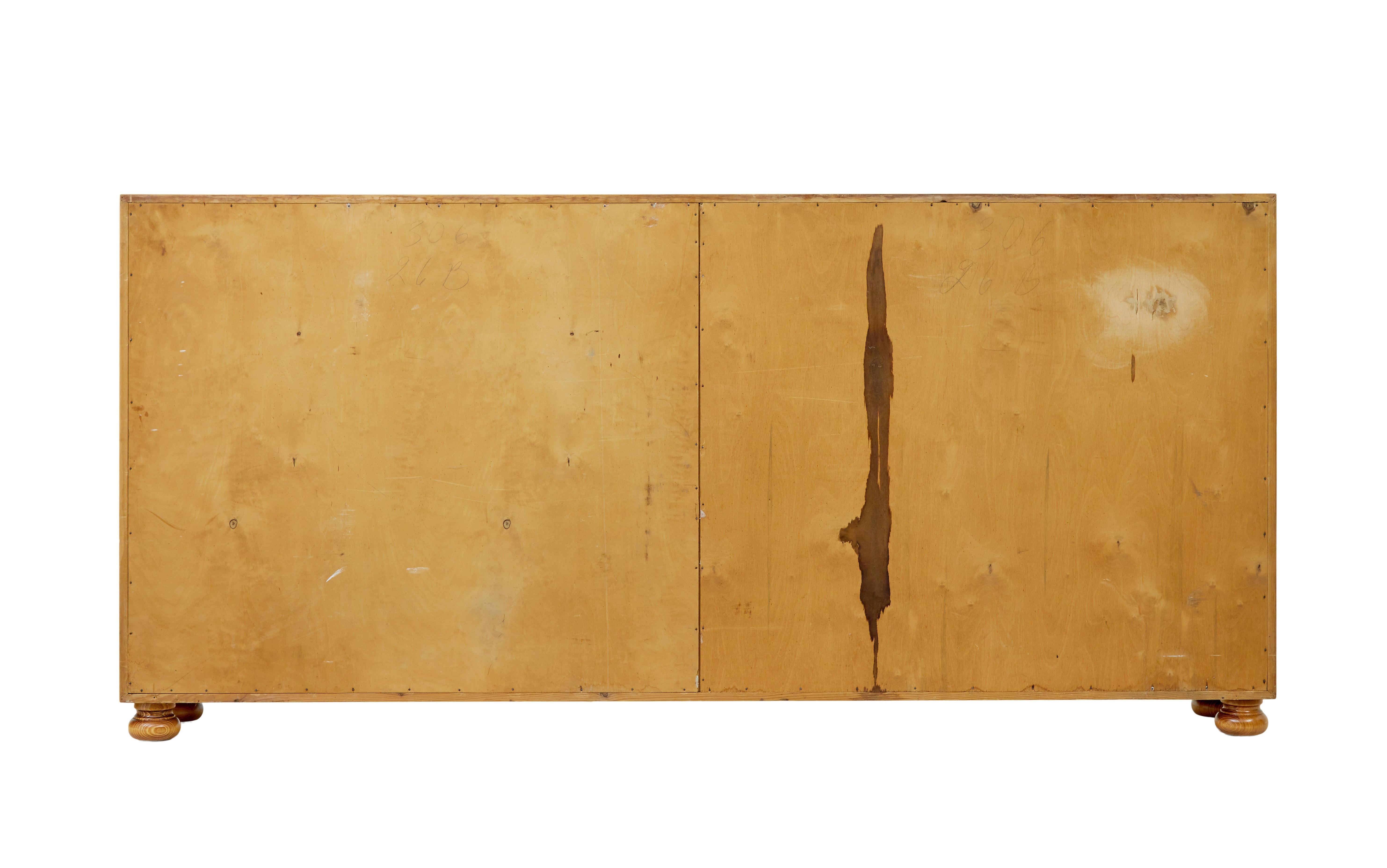 Hand-Crafted Swedish mid century open birch bookcase