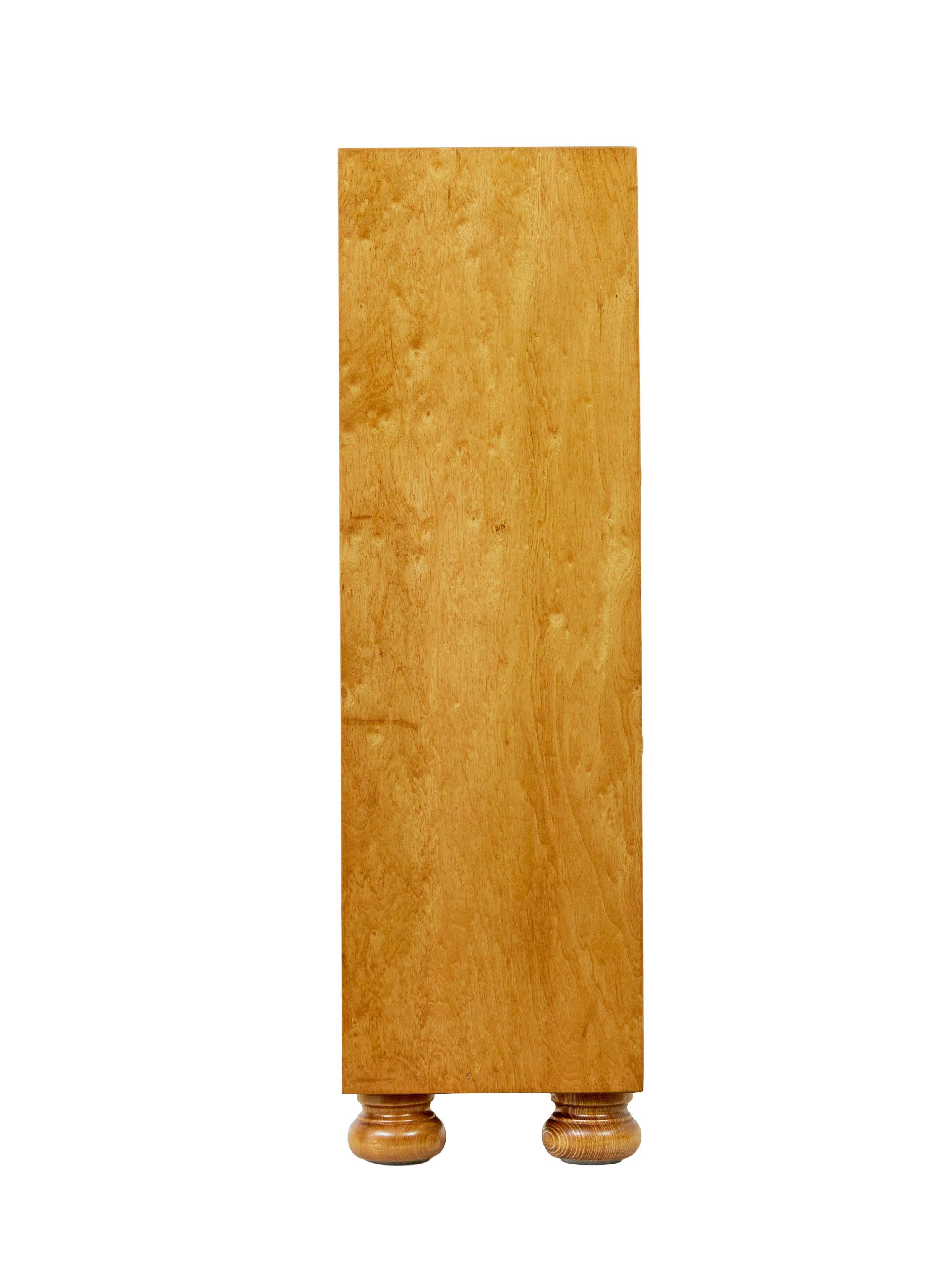 Swedish mid century open birch bookcase In Good Condition In Debenham, Suffolk