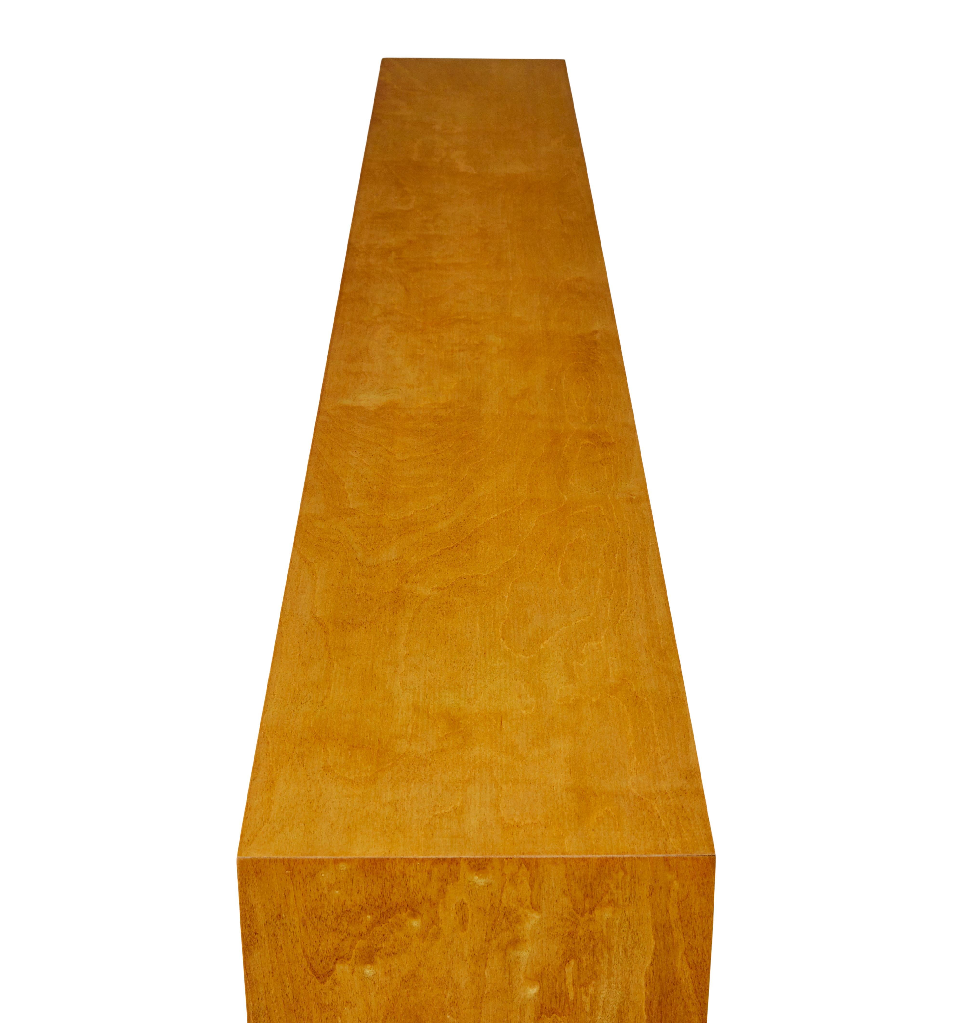 Birch Swedish mid century open birch bookcase