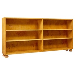 Swedish mid century open birch bookcase