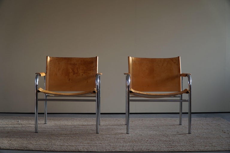 Swedish Mid Century Pair of Lounge Chairs by Tord Björklund, Model Klinte, 1970s In Good Condition For Sale In Odense, DK