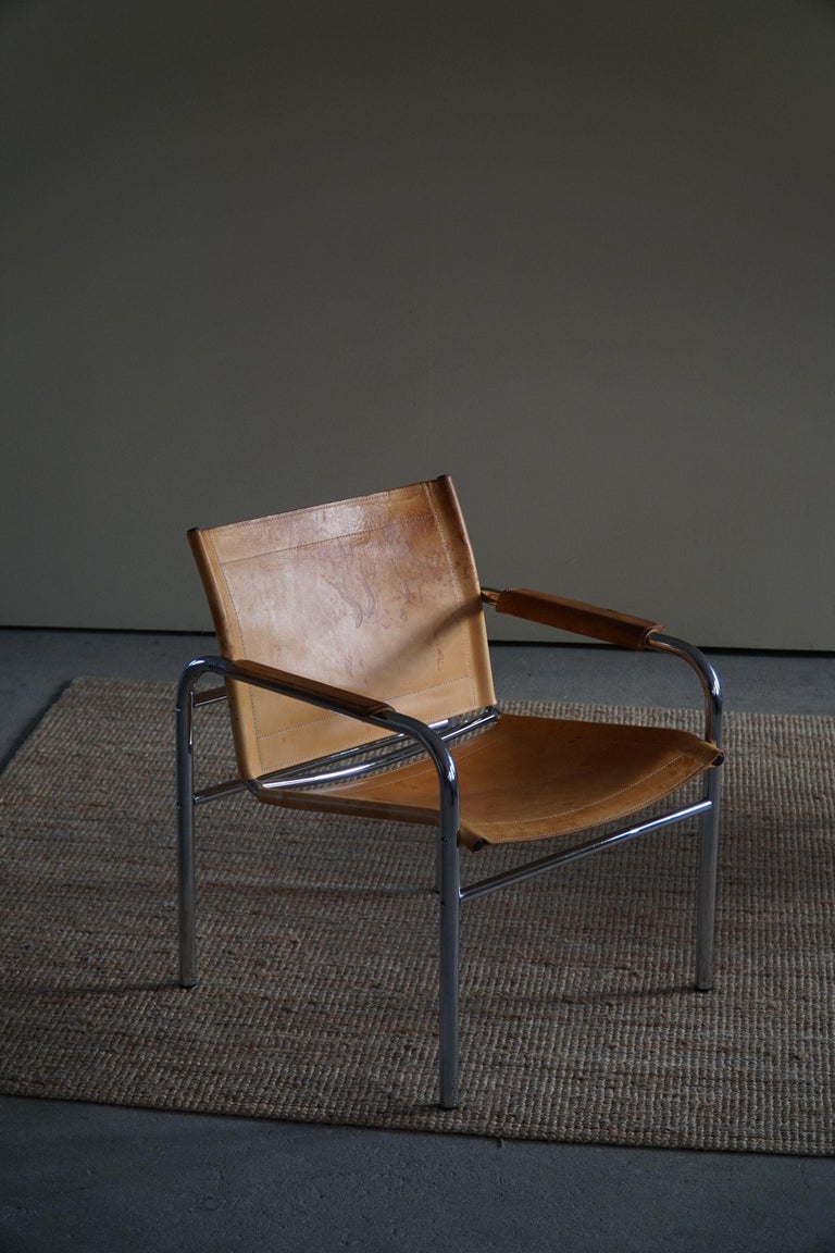 Swedish Mid Century Pair of Lounge Chairs by Tord Björklund, Model Klinte, 1970s For Sale 3