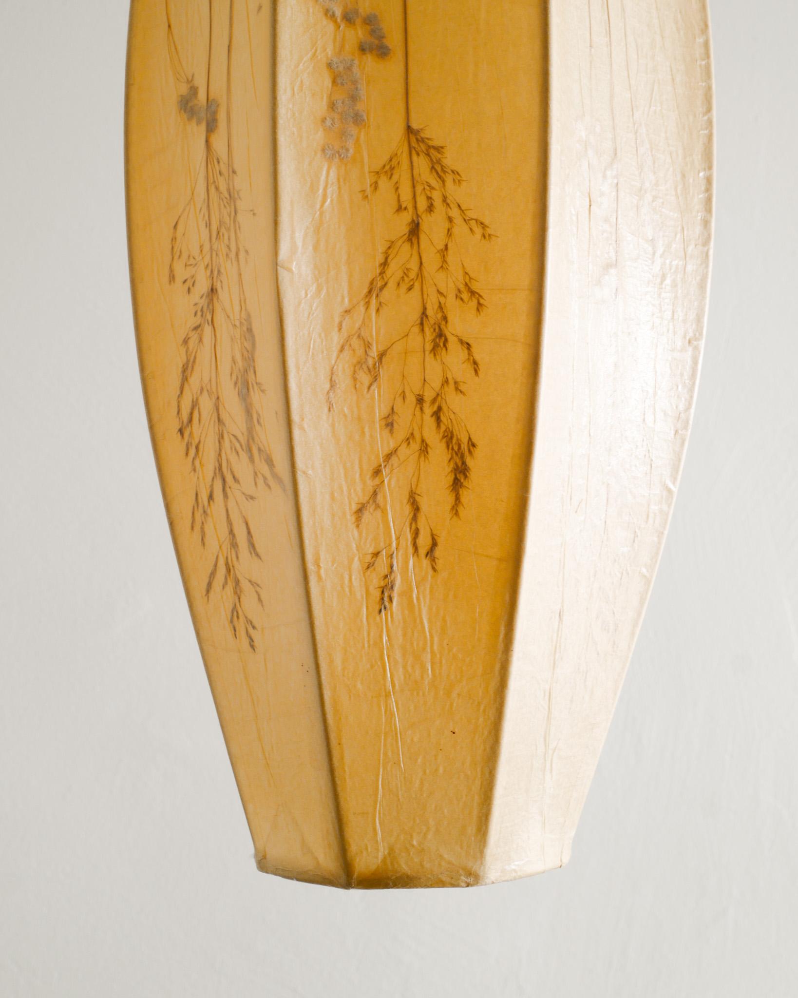 Scandinavian Modern Swedish Mid Century Paper Ceiling Pendant Lamp by Birgitta Malmsten, 1950s  For Sale