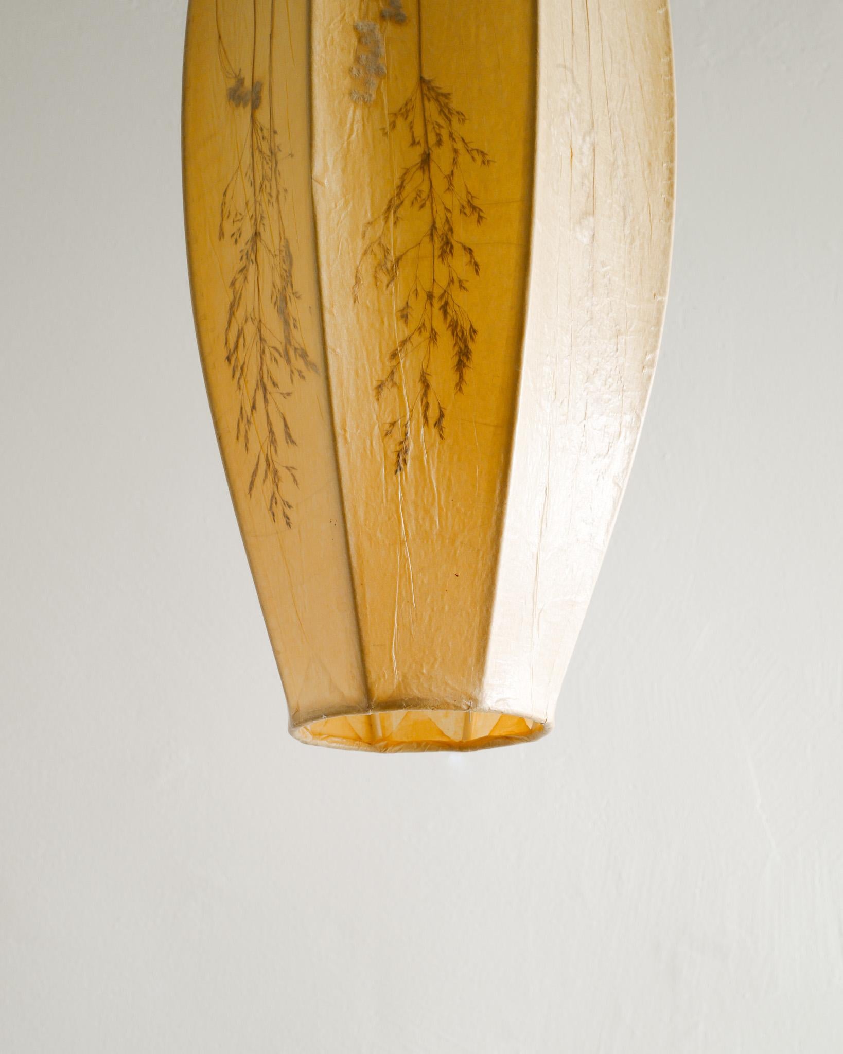 Swedish Mid Century Paper Ceiling Pendant Lamp by Birgitta Malmsten, 1950s  In Good Condition For Sale In Stockholm, SE