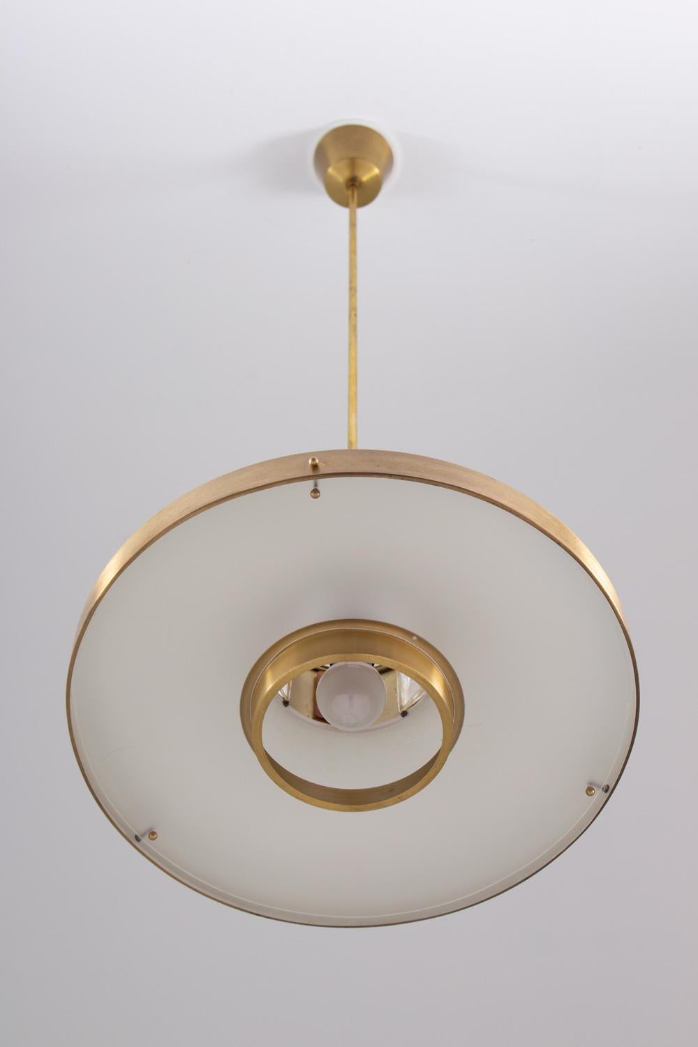 Brass Swedish Midcentury Pendant by Einar Bäckström For Sale