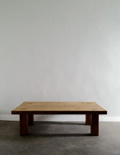 Table basse suédoise en pin du milieu du siècle dans le style de Roland Wilhelmsson, années 1960