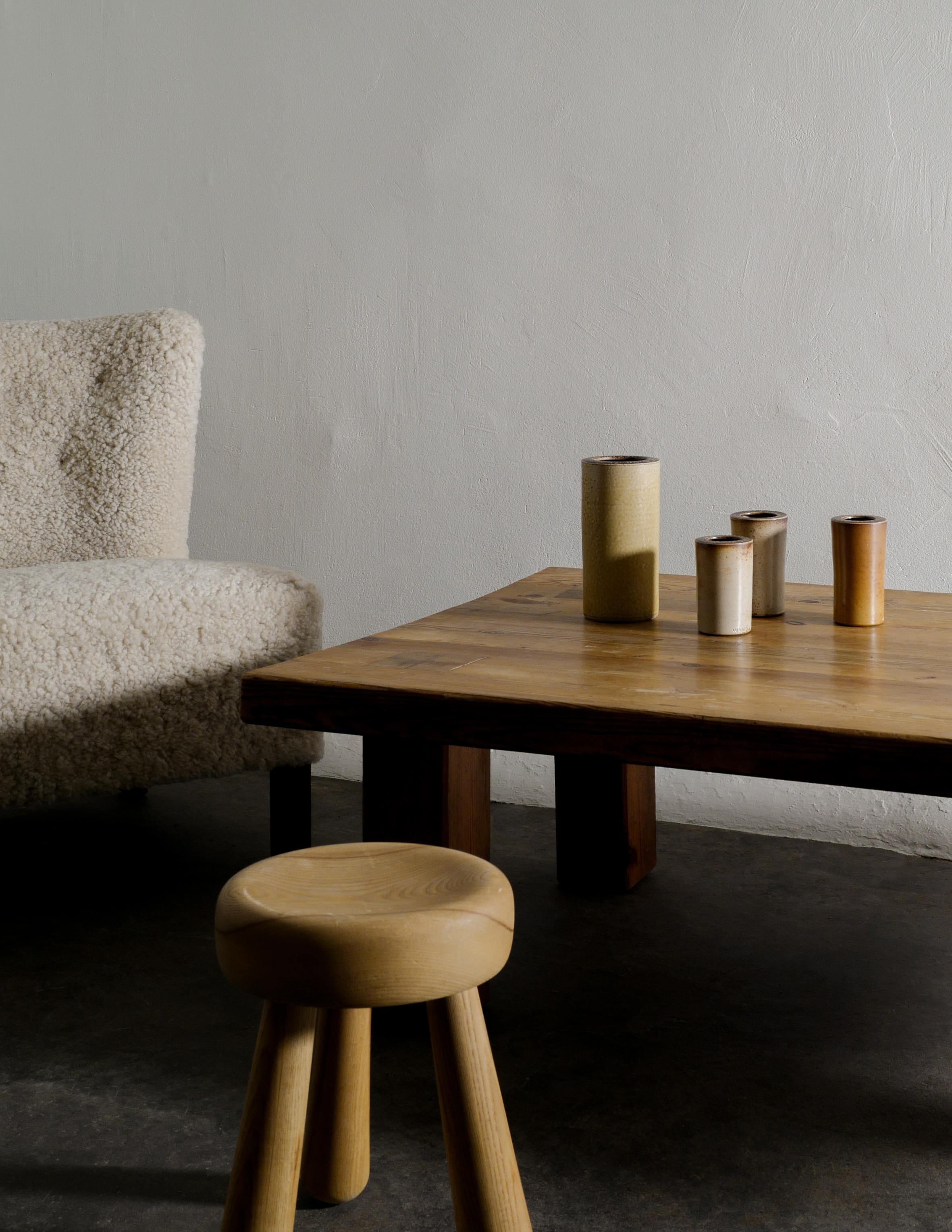 Scandinavian Modern Swedish Mid-Century Pine Coffee Sofa Table in Style of Roland Wilhelmsson 1960s