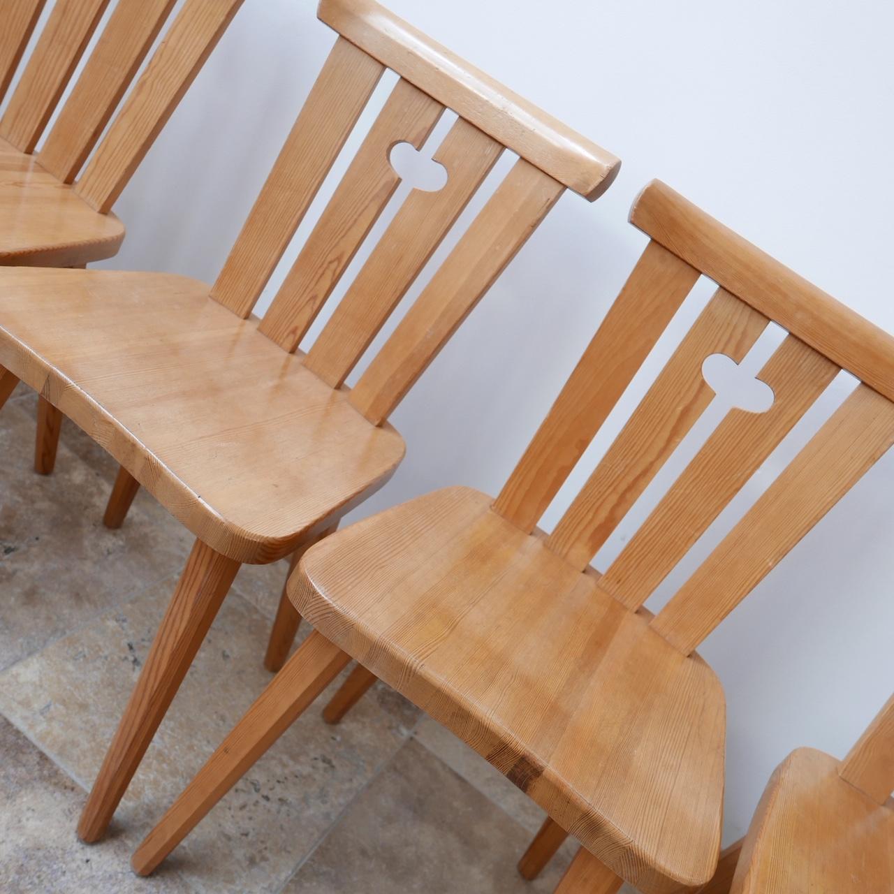 Swedish Midcentury Pine Dining Chairs '8' 1