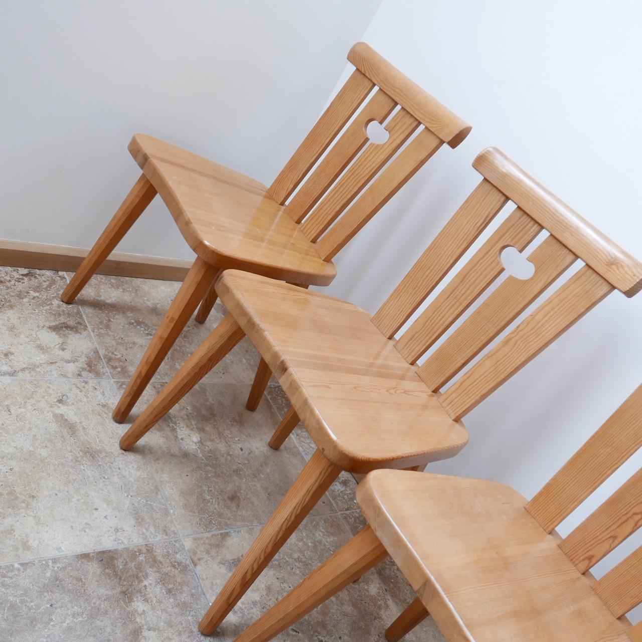 Swedish Midcentury Pine Dining Chairs '8' 2