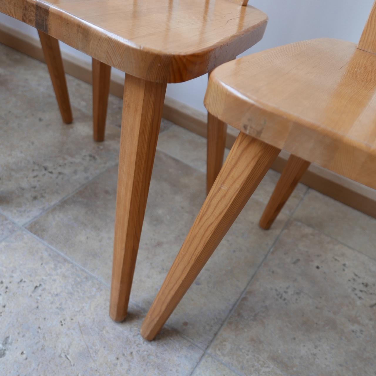 Swedish Midcentury Pine Dining Chairs '8' 3