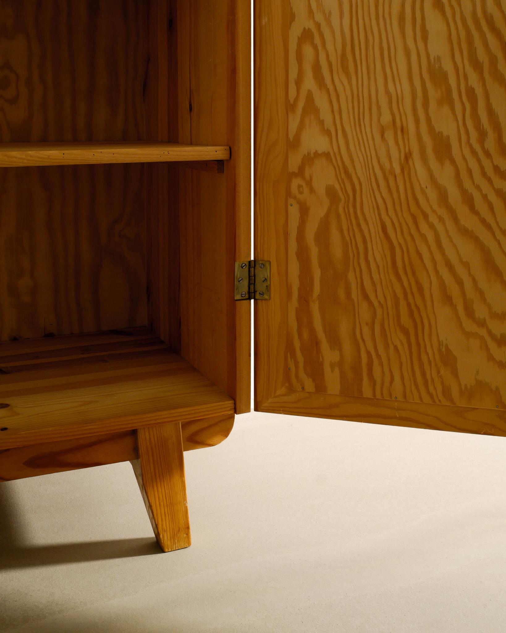 Swedish Mid Century Pine Wood Cabinet Dresser by Göran Malmvall Produced 1940s  2