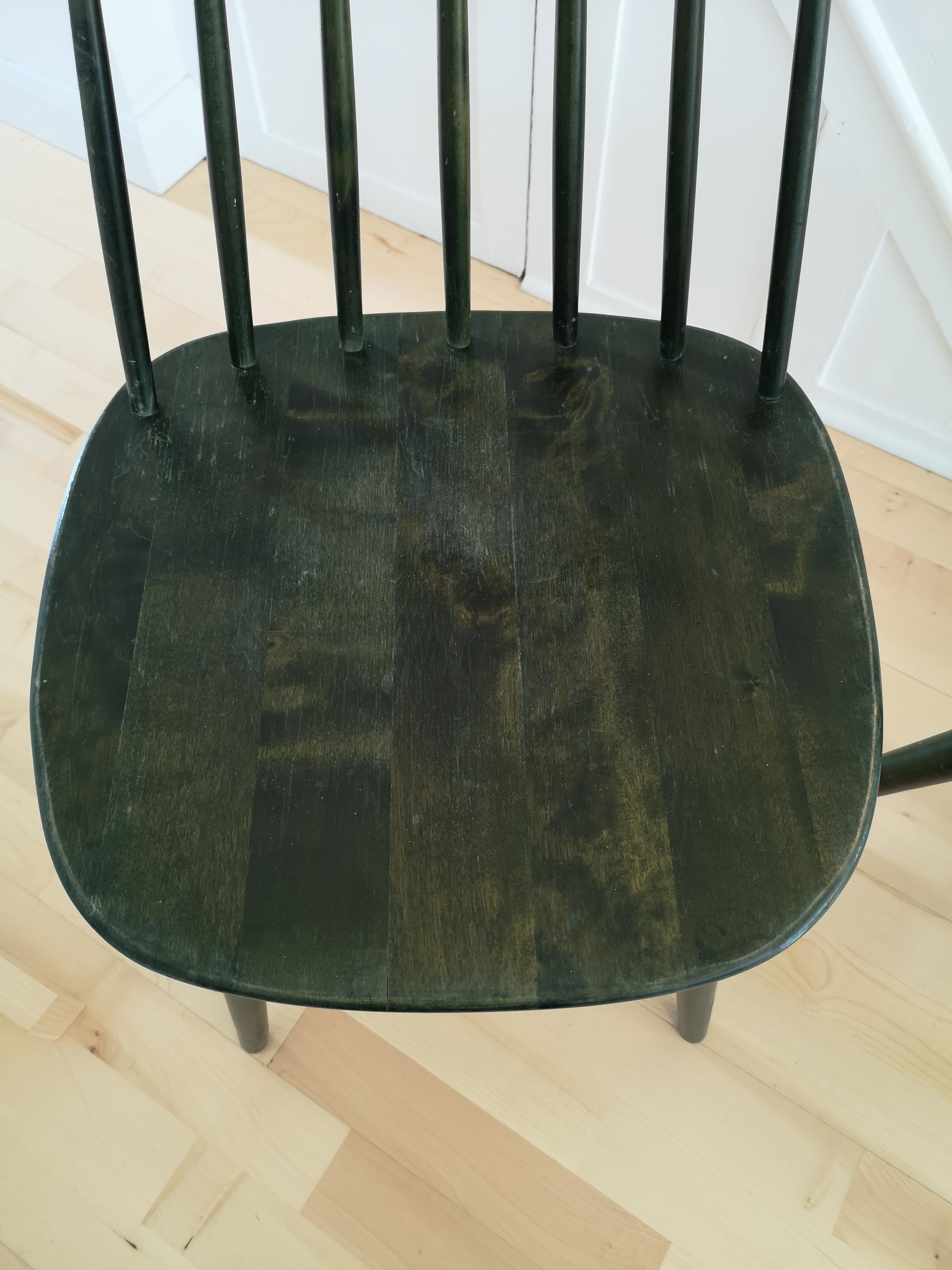 20th Century Swedish Midcentury Pinnockio Spindle Back Birch Dining Chairs by Yngve Ekström