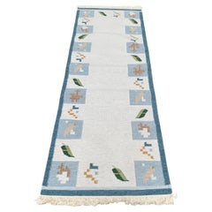 Swedish Mid-Century Rölakan Handwoven Wool Runner Carpet