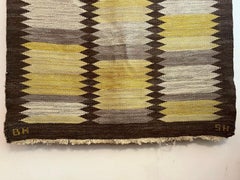 Swedish Mid-Century Röllakan (Flat-Weave) By Berit Koenig  "Viggen"