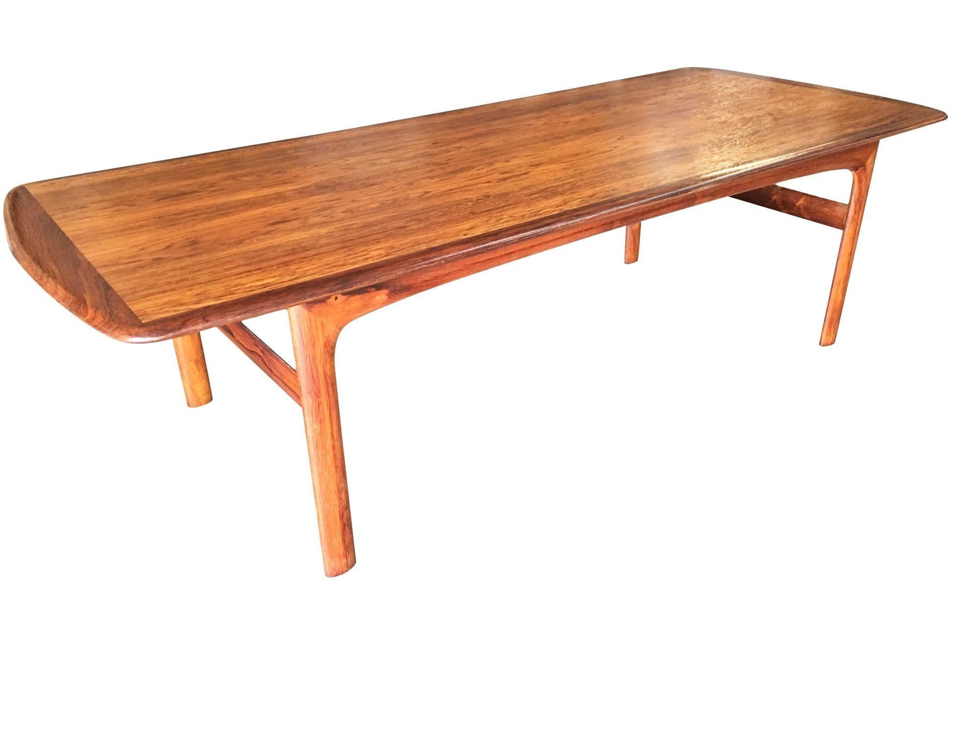 Swedish Mid Century Rosewood Coffee Table by Folke Ohlsson For Sale 3