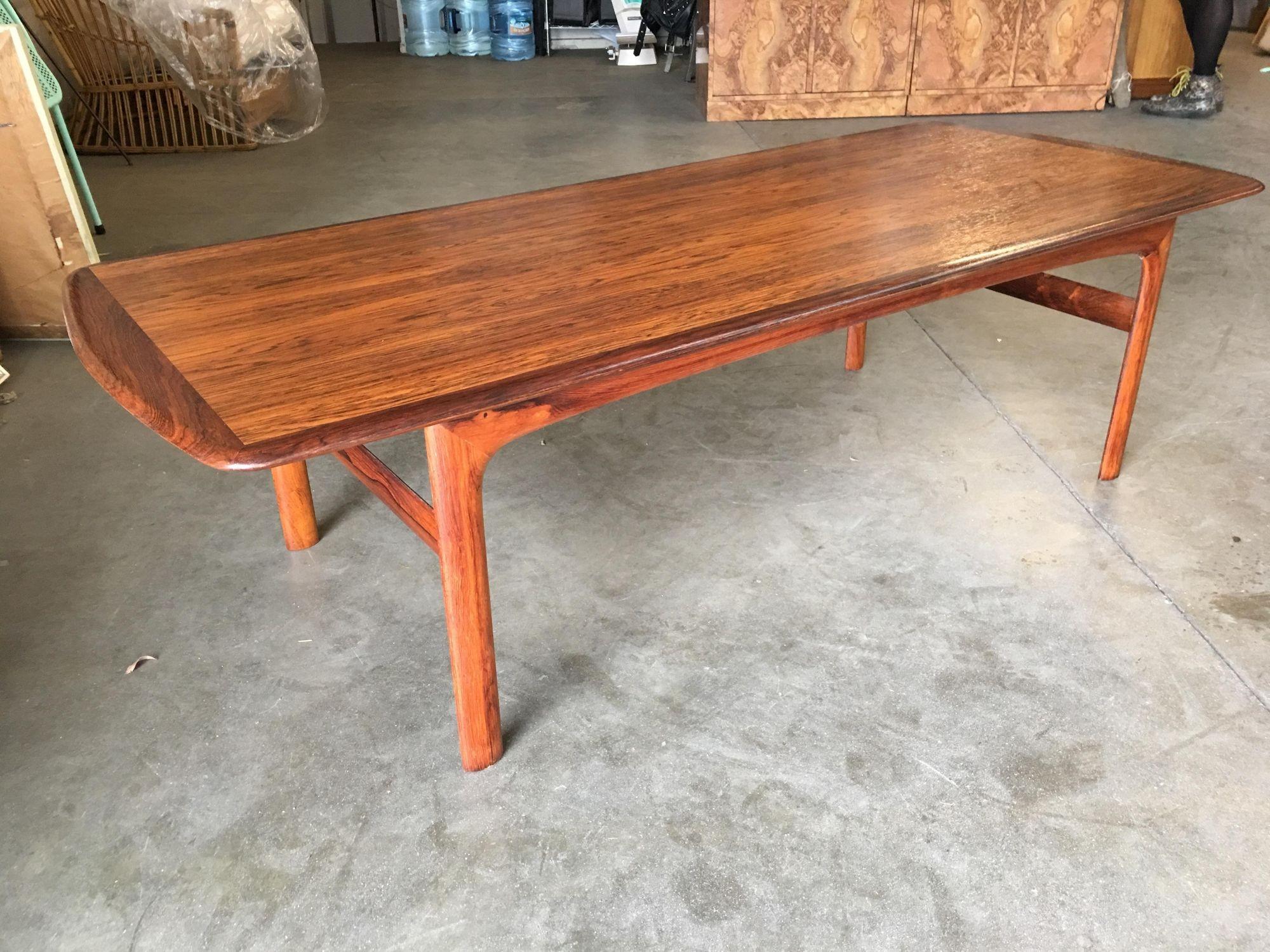 North American Swedish Mid Century Rosewood Coffee Table by Folke Ohlsson For Sale