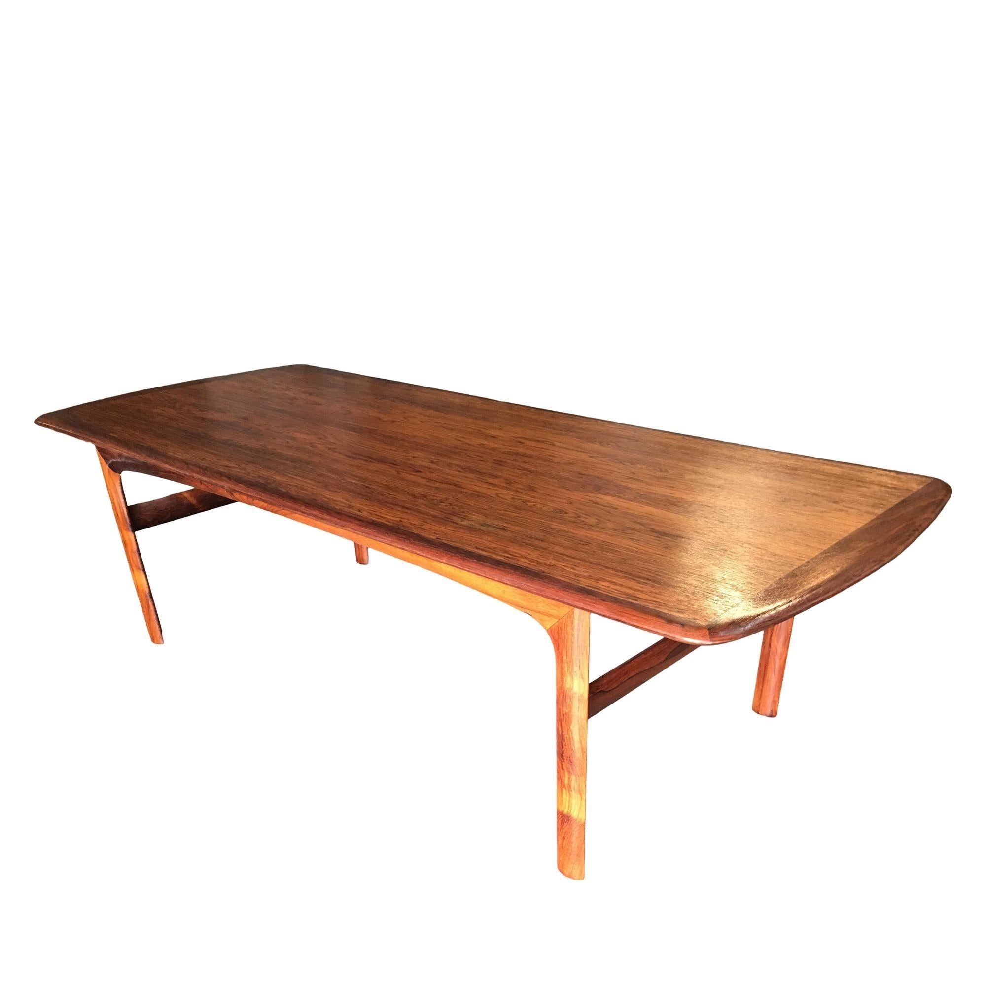 North American Swedish Mid Century Rosewood Coffee Table by Folke Ohlsson For Sale