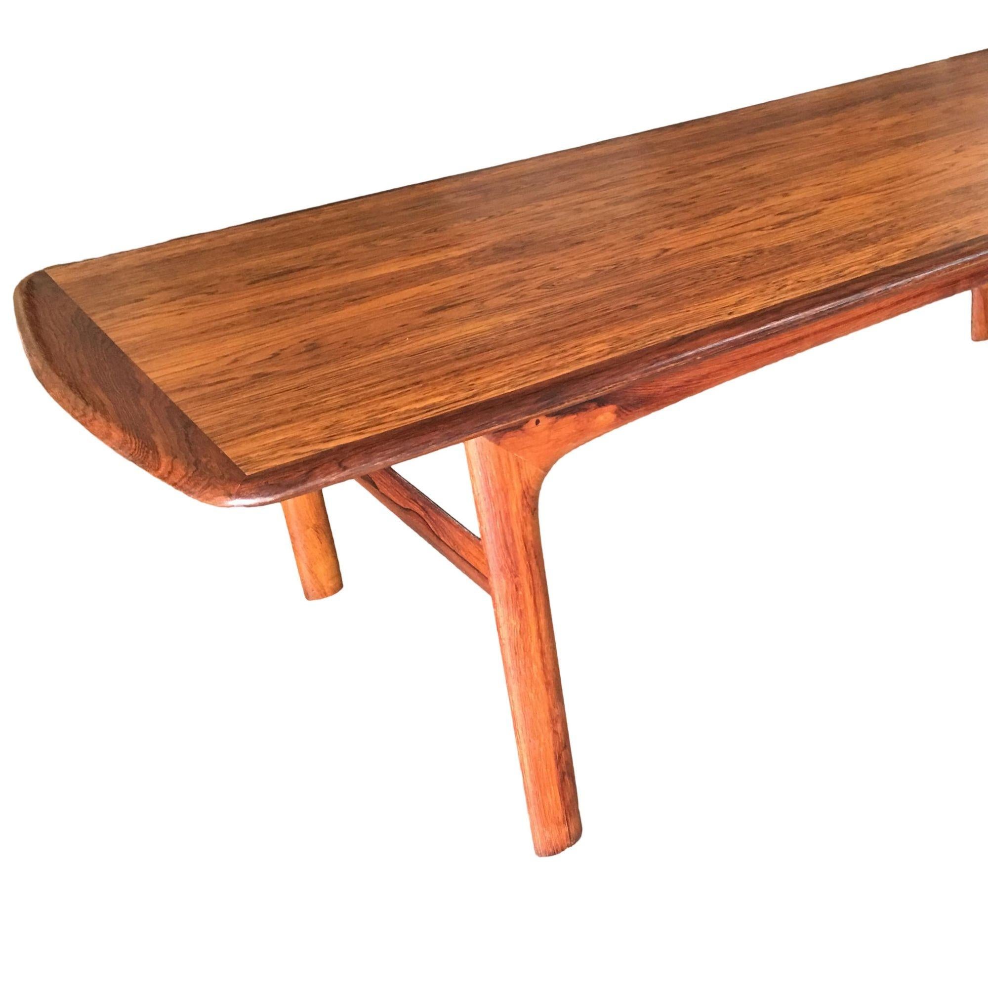 Wood Swedish Mid Century Rosewood Coffee Table by Folke Ohlsson For Sale
