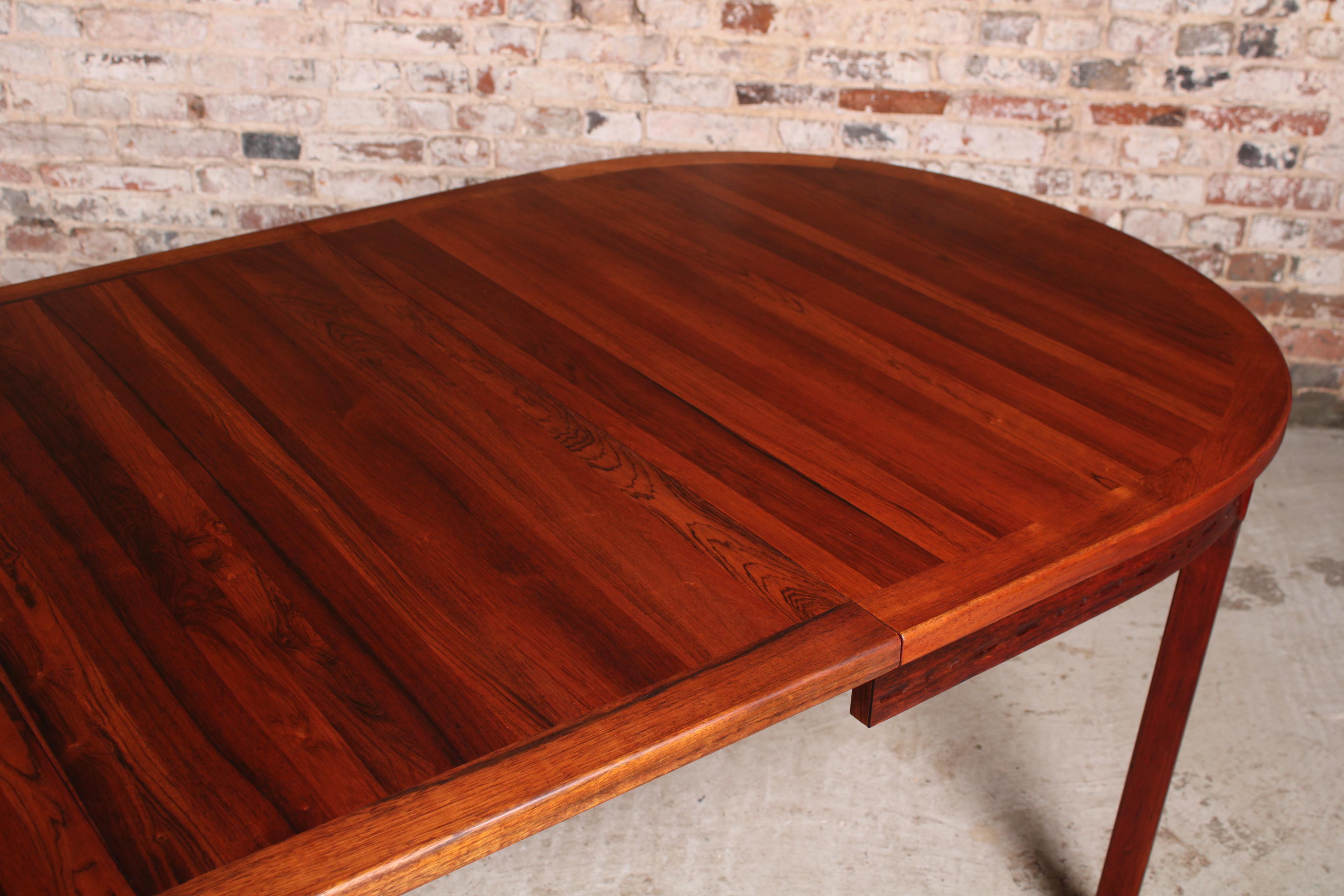 Swedish Mid Century Rosewood Dining Table by Nils Jonsson for Troeds, circa 1970 5