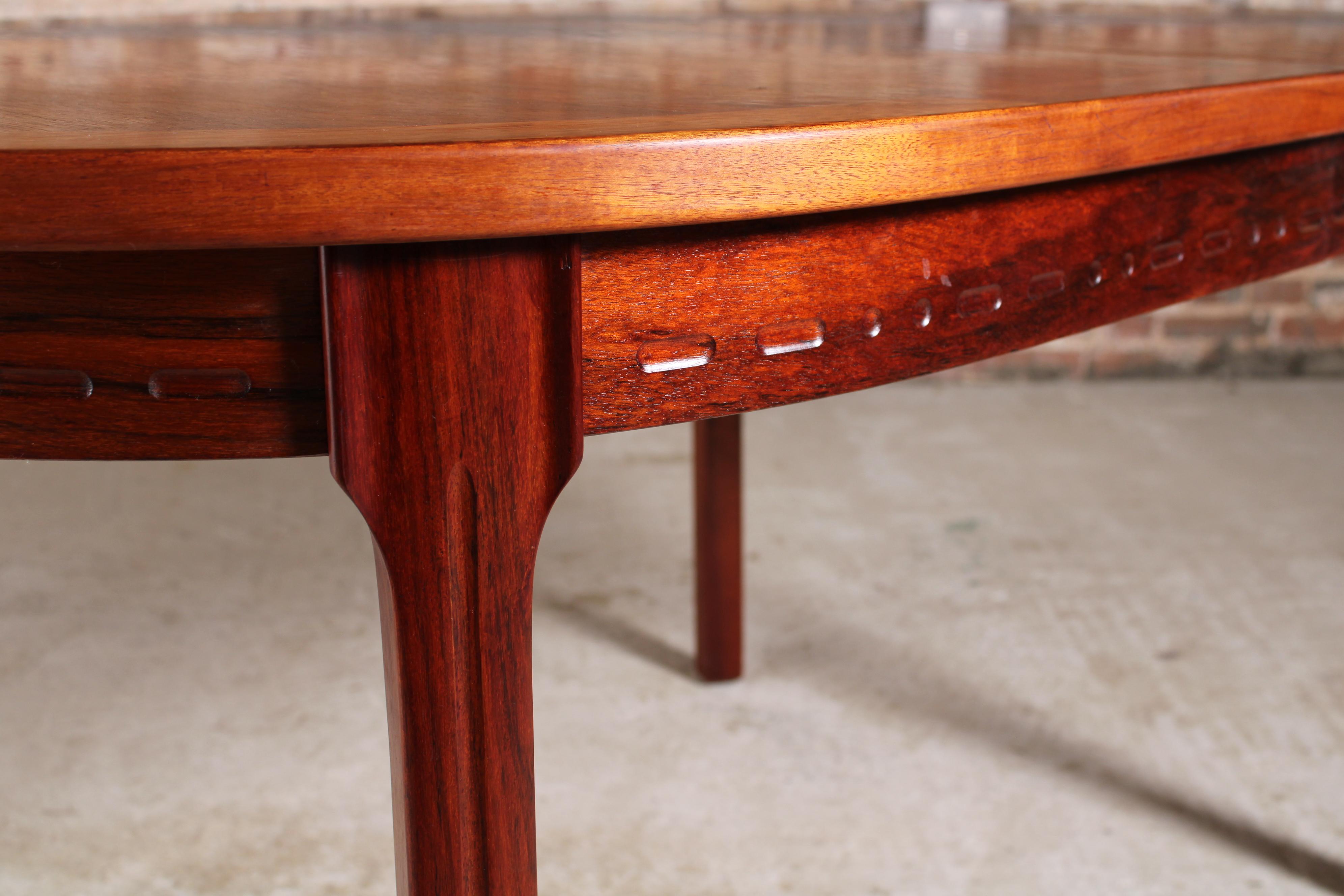 Swedish Mid Century Rosewood Dining Table by Nils Jonsson for Troeds, circa 1970 In Good Condition In Surrey, GB