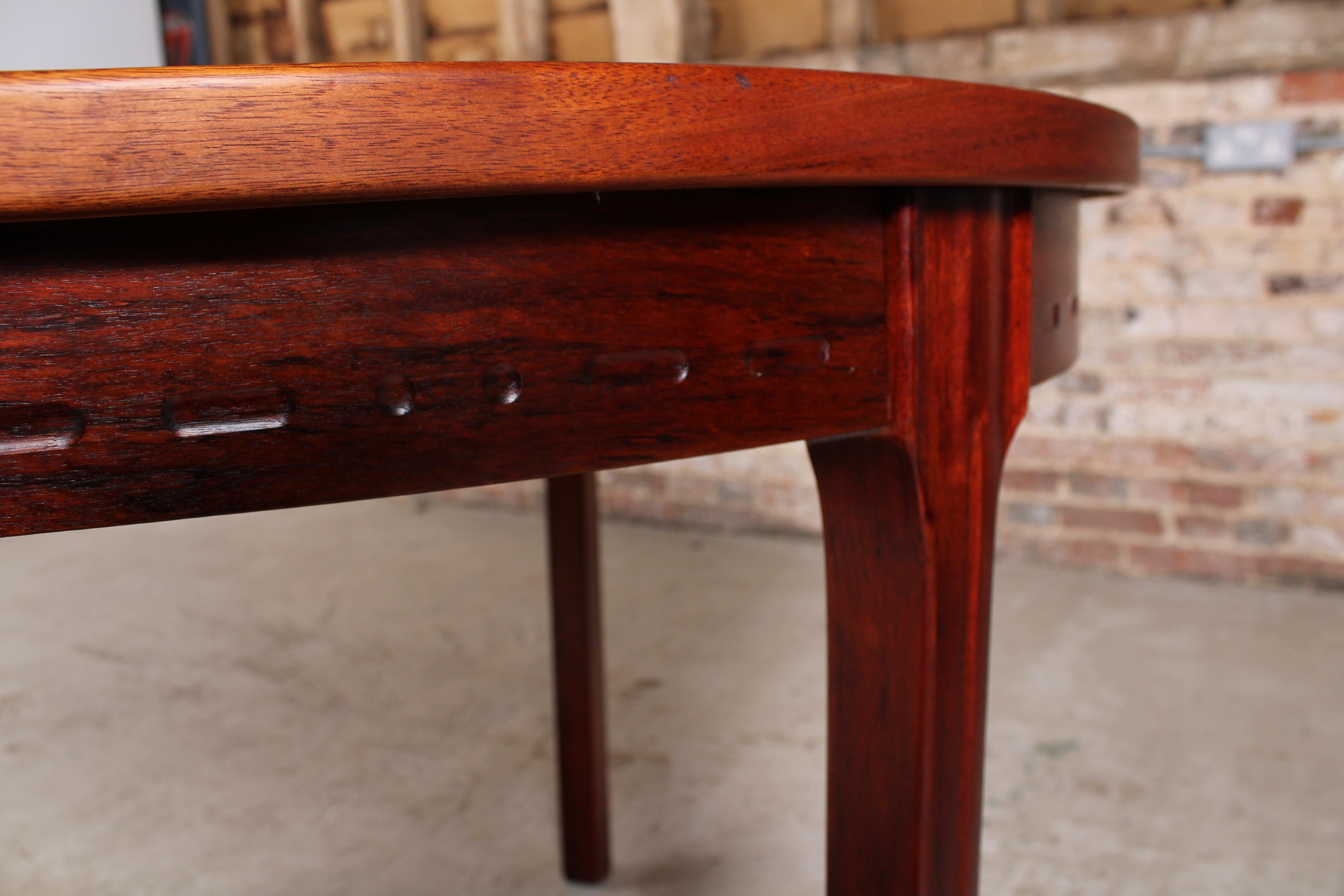 Swedish Mid Century Rosewood Dining Table by Nils Jonsson for Troeds, circa 1970 1