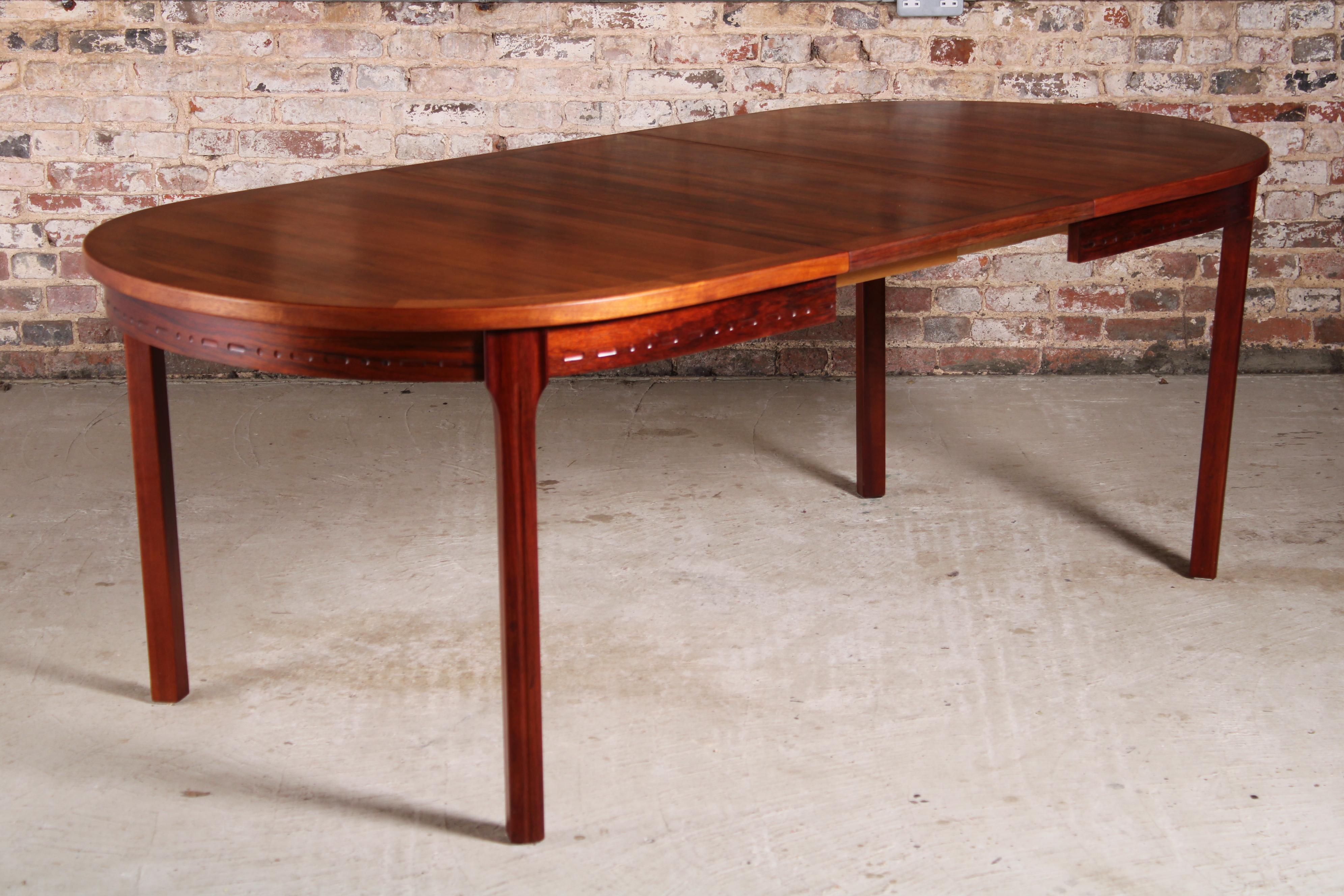 Swedish Mid Century Rosewood Dining Table by Nils Jonsson for Troeds, circa 1970 3