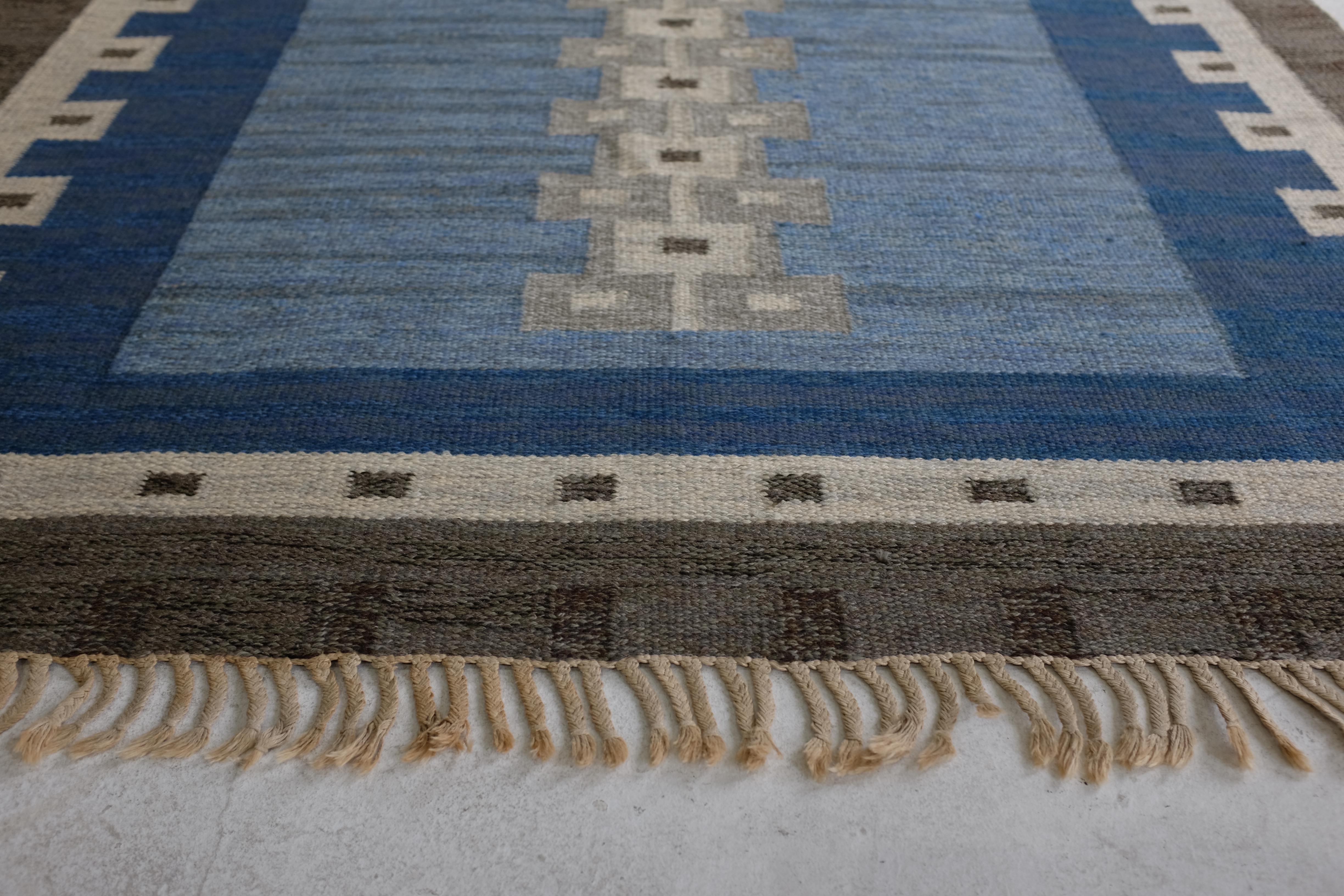 Wool Swedish Mid-Century Rug by Aina Kånge For Sale