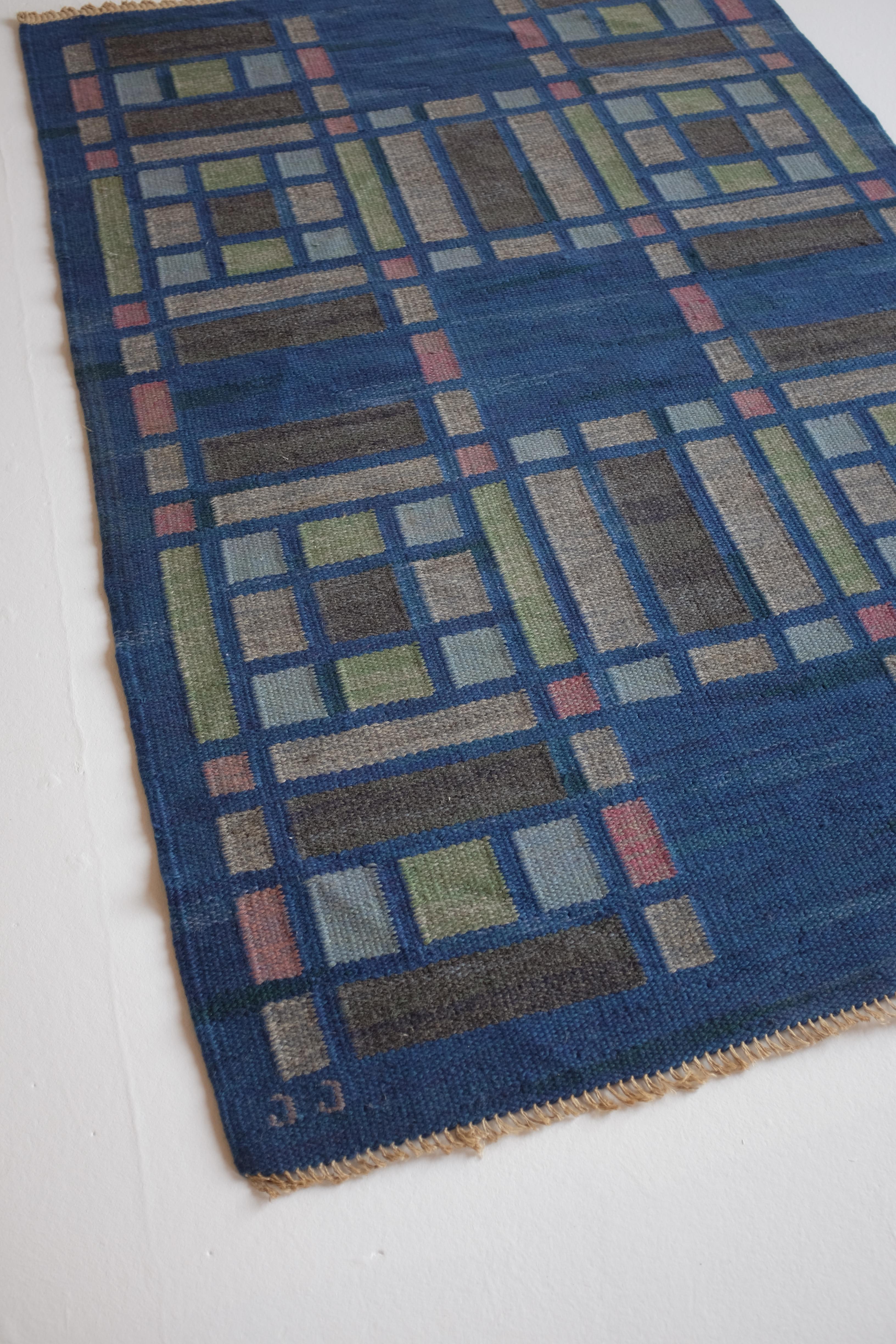 Wool Swedish Mid-century rug 