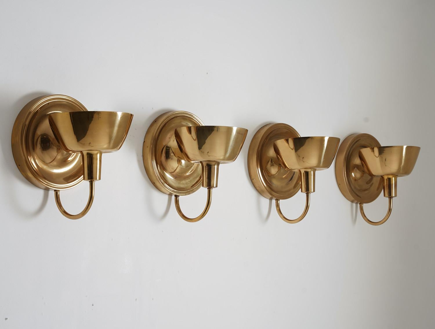 Polished Swedish Mid Century Sconces in Brass by Josef Frank for Svenskt Tenn For Sale