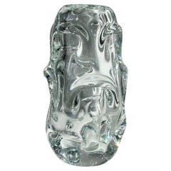 Swedish Mid-Century Sculptural Art Glass Vase by Börne Augustsson for Åseda Glas