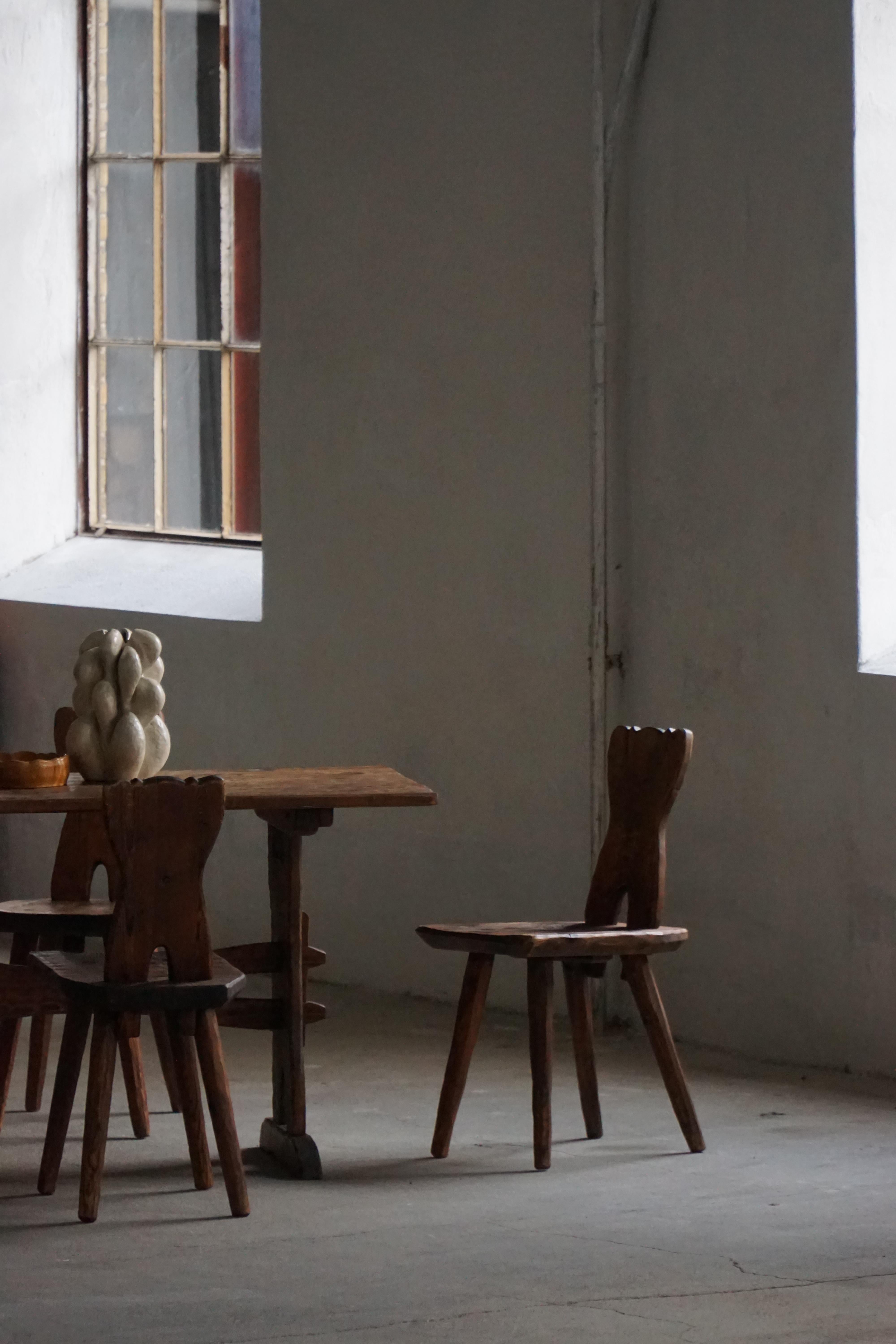 Suédois Suède, milieu du siècle, ensemble de 4 chaises 