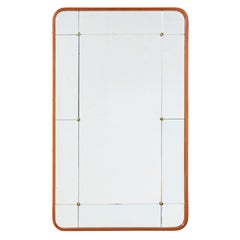 Swedish mid century shaped and segmented wall mirror
