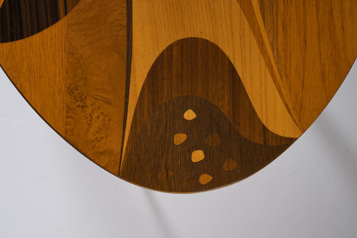Wood Swedish Mid Century Side Table, 1950s For Sale