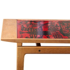 Mesa de centro "Carnival" de Stig Lindberg, estilo moderno de mediados de siglo, fabricada en 1959.